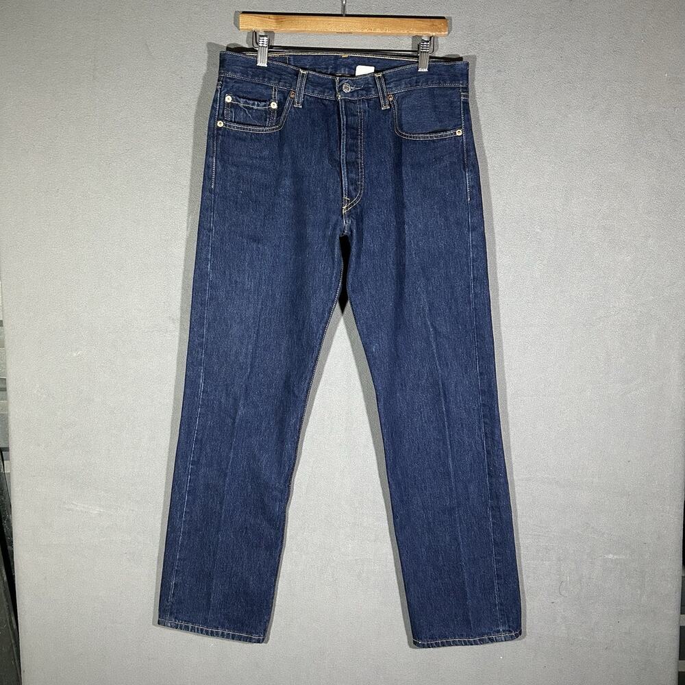 Vtg 2003 Levi's 501xx Jeans Mens Denim Blue Button Fly Tag34x32 Meas33x30
